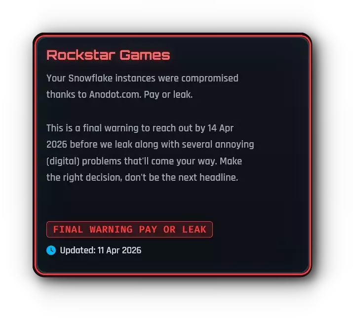 Кіберзлам Rockstar